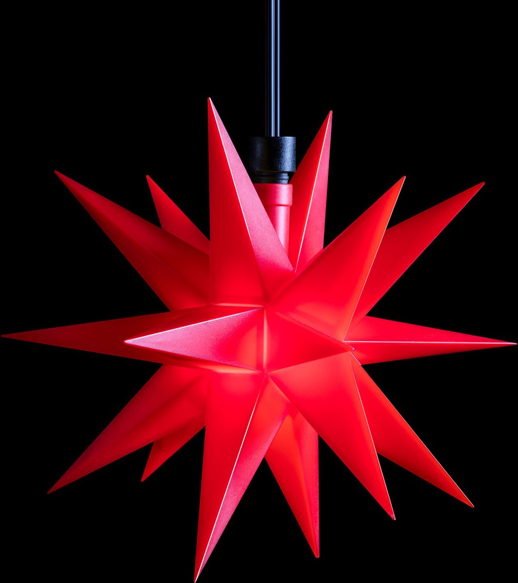 Sterntaler decoratieve ster | Kerstster | kunststof | 18-wijzer | Afstandsbediening en timer | 12cm | Buiten | LED | accu